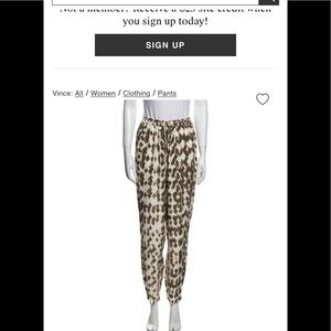 NWOT Vince silk pants